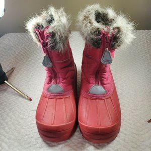 J Crew Crew Cuts Outlet Girls Boots Faux Fur G9 Reflective Accent Size 2